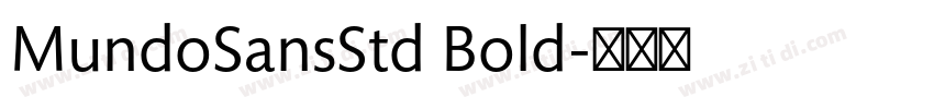 MundoSansStd Bold字体转换